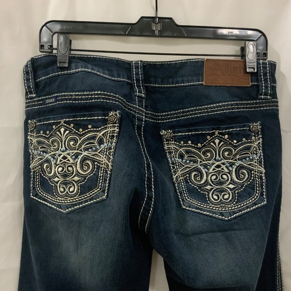 Adiktd Dark Wash Western Denim Jeans Women's size 8/30 Inseam 35 long pre-owned - Picture 5 of 9